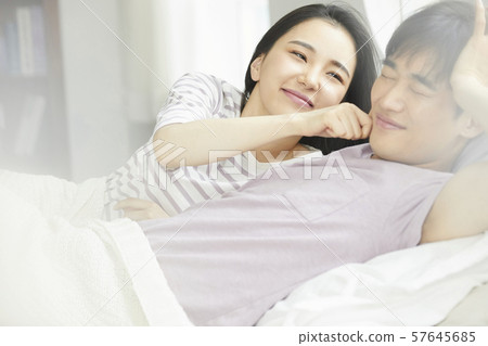 Couple lifestyle bedroom Couple lifestyle bedroom 57645685