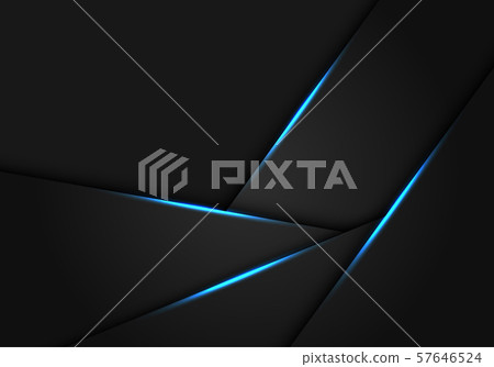 Abstract blue light on dark grey metallic polygon design modern futuristic background vector illustration. Abstract blue light on dark grey metallic polygon design modern futuristic background vector illustration. 57646524