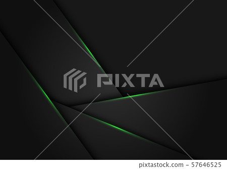 Abstract green light on dark grey metallic polygon design modern futuristic background vector illustration. Abstract green light on dark grey metallic polygon design modern futuristic background vector illustration. 57646525