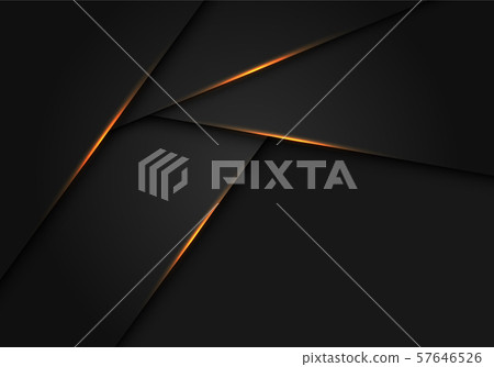 Abstract gold light on dark grey metallic polygon design modern futuristic background vector illustration. Abstract gold light on dark grey metallic polygon design modern futuristic background vector illustration. 57646526