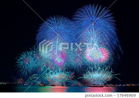 Light blue fireworks Light blue fireworks 57646909