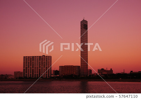 千葉港口塔晚上視圖 千葉港口塔晚上視圖 57647110