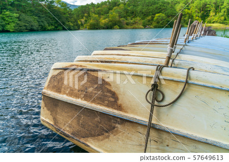 Goshikinuma and boats Bishamonuma Fukushima Kitashiobara 57649613