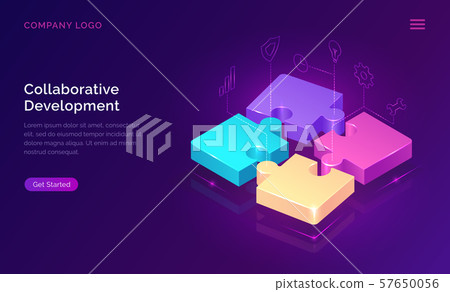 Collaborative development, isometric concept Collaborative development, isometric concept 57650056