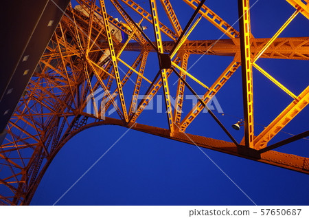 Illuminated low-angle photo of Tokyo Tower 57650687