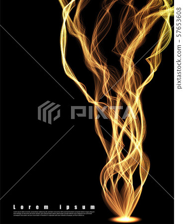 Vector abstract wave lines that flow isolated on a black background for design elements in the concepts of technology, music, etc. Vector abstract wave lines that flow isolated on a black background for design elements in the concepts of technology, music, etc. 57653608
