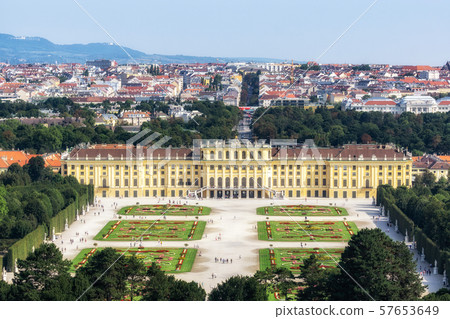 schonbrunn palace and city view schonbrunn palace and city view 57653649