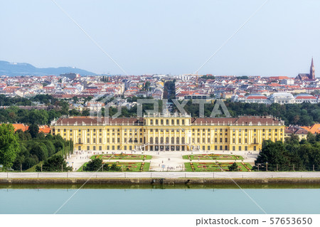 schonbrunn palace and city view schonbrunn palace and city view 57653650