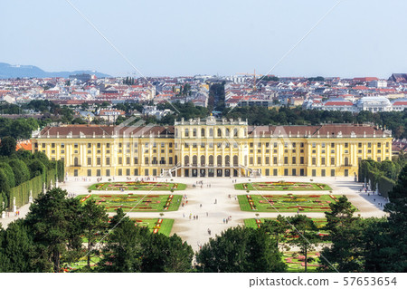 schonbrunn palace and city view schonbrunn palace and city view 57653654