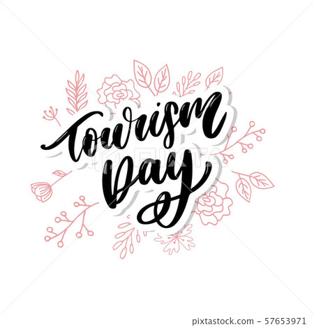 Beautiful lettering for tourism day. World Tourism Beautiful lettering for tourism day. World Tourism 57653971