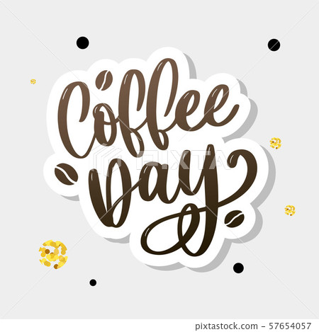1 October International Coffee Day Logo World Stock Illustration 57654057 Pixta