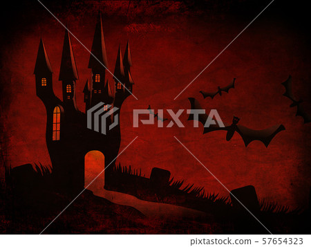 Halloween Castle and bats 57654323
