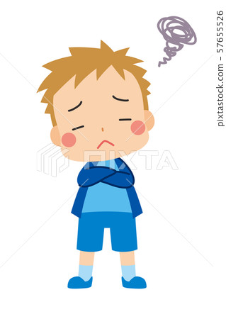 Annoyed blond boy - Stock Illustration [57655526] - PIXTA