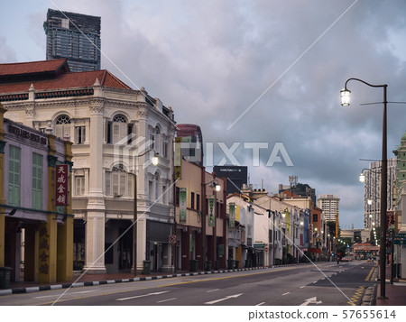 新加坡清晨的街道 57655614