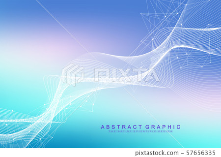 Colorful molecules background. DNA helix, DNA strand, DNA Test. Molecule or atom, neurons. Abstract Colorful molecules background. DNA helix, DNA strand, DNA Test. Molecule or atom, neurons. Abstract 57656335