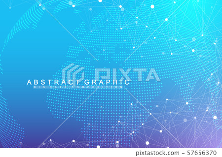Big data visualization. Geometric abstract background visual information complexity. Futuristic 57656370