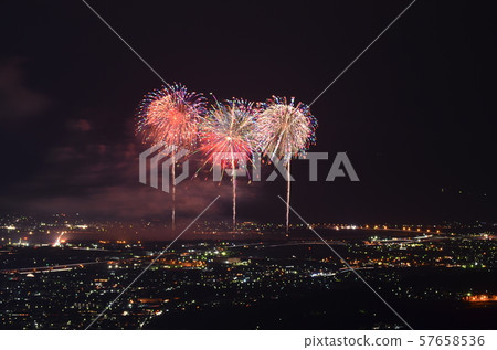 Shinmei fireworks display from Nagamine forest road 57658536