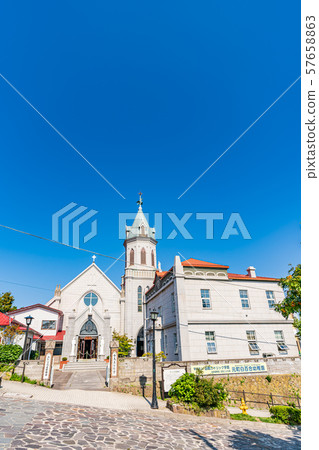 Hokkaido Summer Scene Hakodate Catholic Motomachi Church 57658863