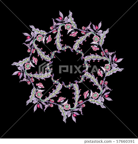 Fantasy floral seamless pattern 57660391