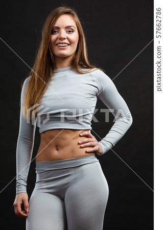 Fit woman in thermolinen underwear, Fit woman in thermolinen underwear, 57662786