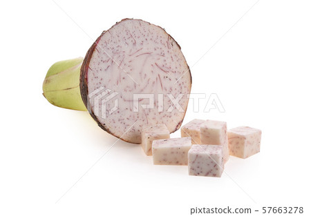 Taro isolated on white background Taro isolated on white background 57663278