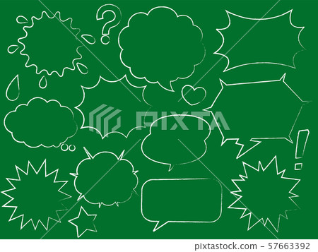 American comic style speech balloon 07, hand-drawn line, blackboard, illustration set American comic style speech balloon 07, hand-drawn line, blackboard, illustration set 57663392