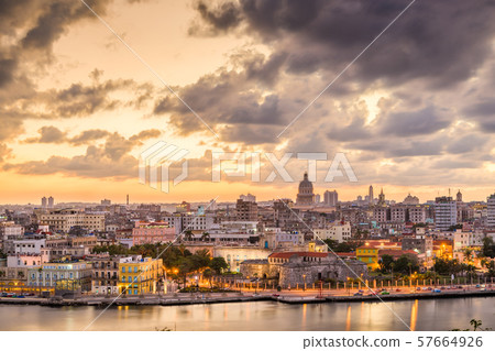 Havana, Cuba downtown skyline 57664926
