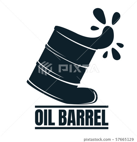 Oil Barrel label with Oil Drop. Oil Development 57665129