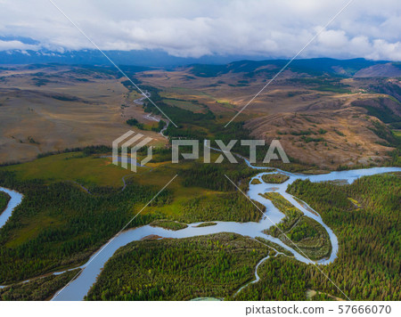 Kurai steppe and Chuya river Kurai steppe and Chuya river 57666070