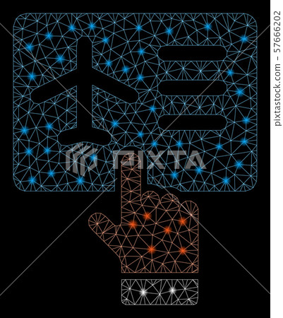 Glossy Mesh Wire Frame Airline Ticket Booking with Flare Spots Glossy Mesh Wire Frame Airline Ticket Booking with Flare Spots 57666202