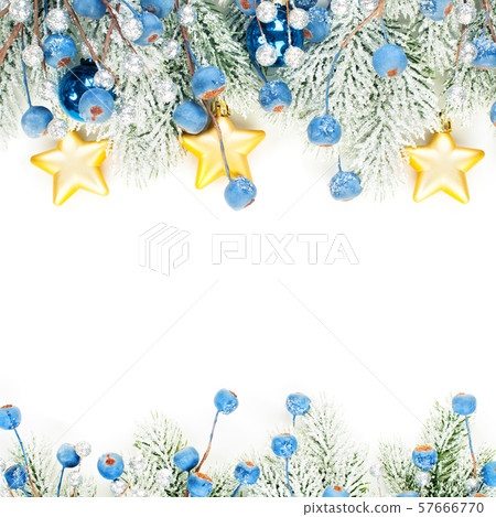 Christmas background border composition isolated 57666770