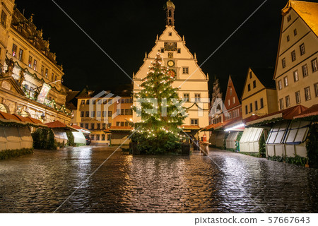 Rothenburg，德國，夜視圖 57667643