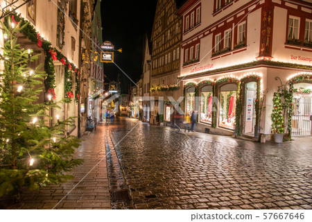 Rothenburg, Germany, night view 57667646