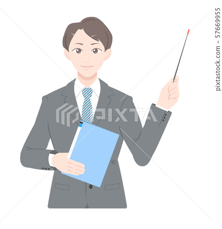 指針文件西裝男性上半身 57669955