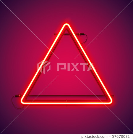 Triangular Red Neon Frame Triangular Red Neon Frame 57670081