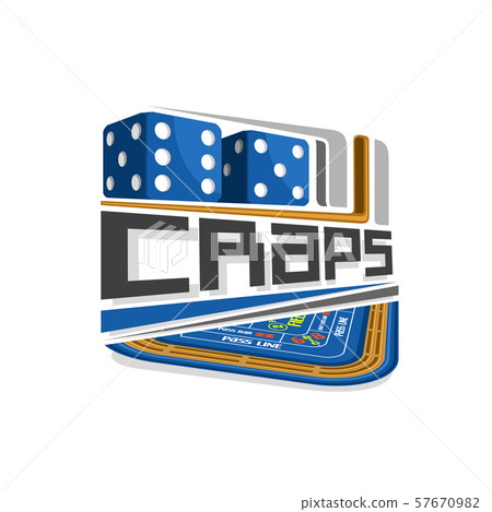 Vector logo for Craps gamble 57670982