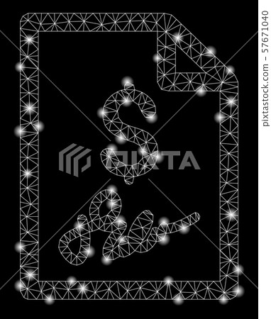 Bright Mesh 2D Signed Bill with Flash Spots - Stock Illustration ...