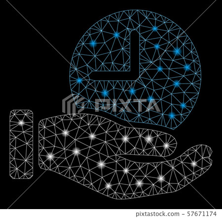 Flare Mesh 2D Time Service Hand with Flare Spots - Stock Illustration ...