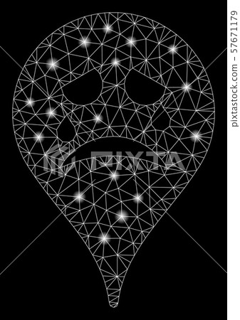 Glowing Mesh Carcass Tiers Smiley Map Marker with Flash Spots 57671179
