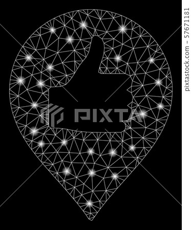 Flare Mesh 2D Thumb up Map Marker with Flare Spots 57671181