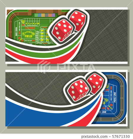 Vector banners for Craps gamble Vector banners for Craps gamble 57671330