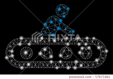Flare Mesh Wire Frame Passenger Conveyor with Flare Spots Flare Mesh Wire Frame Passenger Conveyor with Flare Spots 57671862