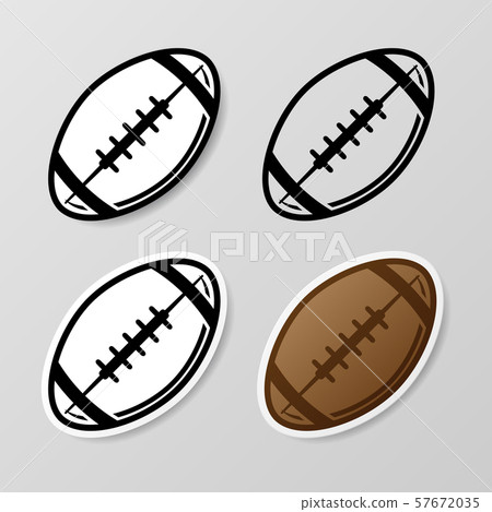 American football symbol stickers set American football symbol stickers set 57672035