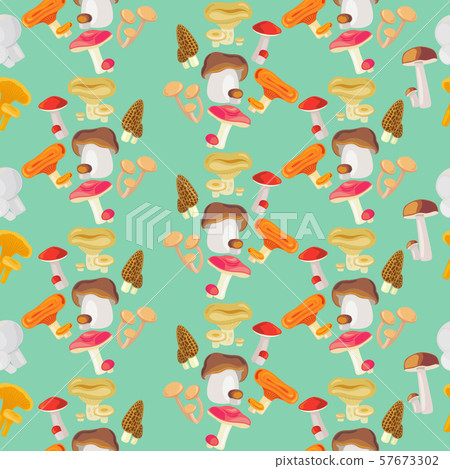 Vector mushroom seamless pattern Vector mushroom seamless pattern 57673302