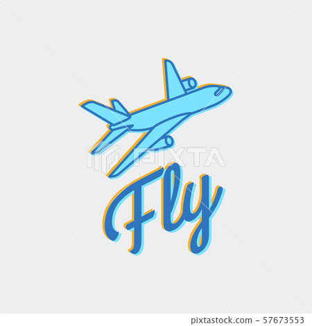 Travel or airplane logo vector icon Travel or airplane logo vector icon 57673553