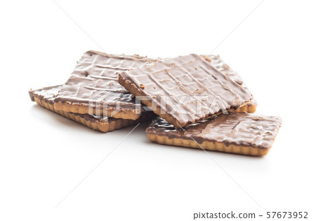 Sweet chocolate biscuits. Chocolate cookies. Sweet chocolate biscuits. Chocolate cookies. 57673952