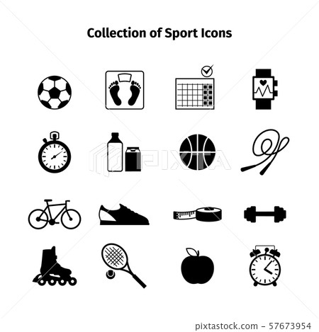 Fitness black icons 57673954