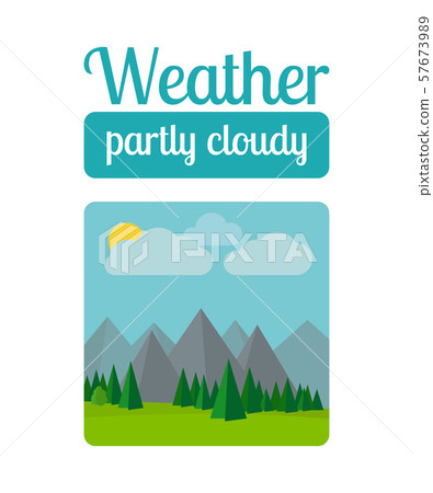 Partly cloudy weather illustration Partly cloudy weather illustration 57673989