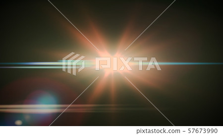 Real Lens Flare Shot in Studio over Black 57673990