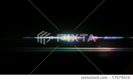 Real Lens Flare Shot in Studio over Black 57674028